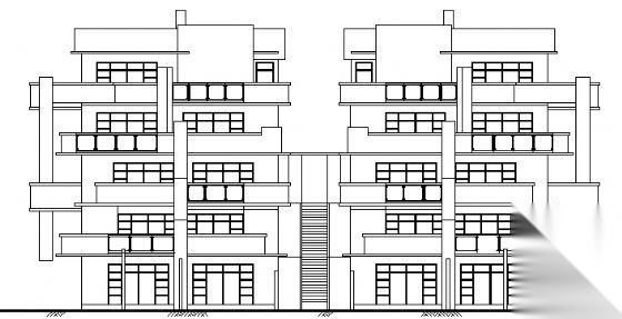 某坡地现代住宅设计方案cad施工图下载【ID:166438133】