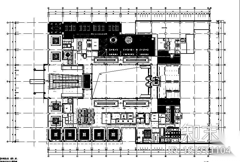 23000平米酒店空间设计施工图（附效果图+材料表）cad施工图下载【ID:161771104】