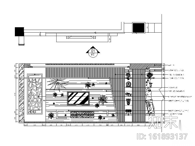 [江苏]某三居样板房室内装修图（含效果）cad施工图下载【ID:161893137】