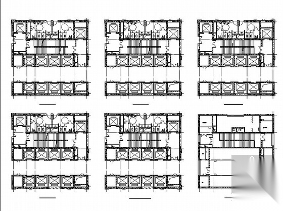 [成都]高层塔式框架剪力墙结构住宅办公区规划施工图施工图下载【ID:160722110】