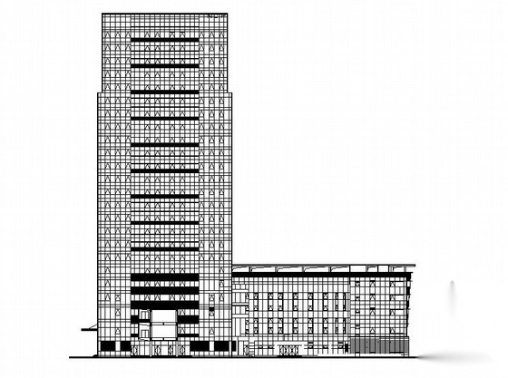 [成都]高层塔式框架剪力墙结构住宅办公区规划施工图施工图下载【ID:160722110】