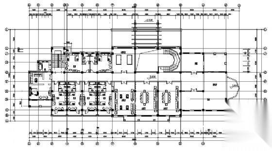某小区二层公建会所设计cad施工图下载【ID:151654138】