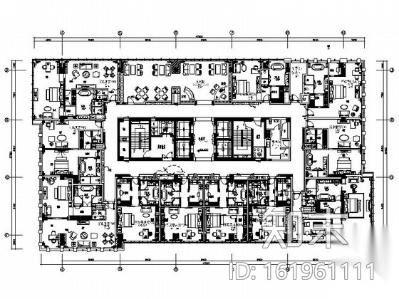 [成都]某五星级酒店样板间套房室内装修图施工图下载【ID:161961111】