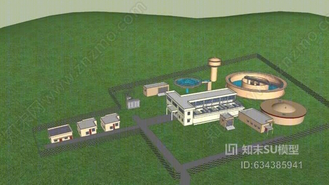 Chamrajnagar水处理厂SU模型下载【ID:634385941】