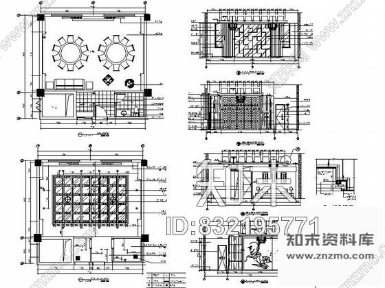 图块/节点中式餐厅包间详图cad施工图下载【ID:832195771】