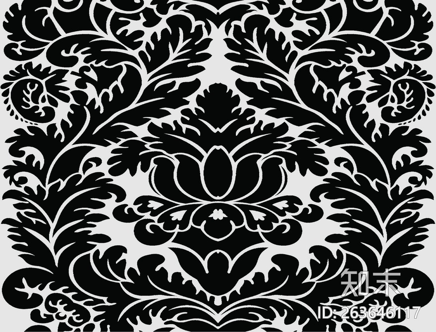 欧式花纹墙纸贴图下载【ID:263646117】