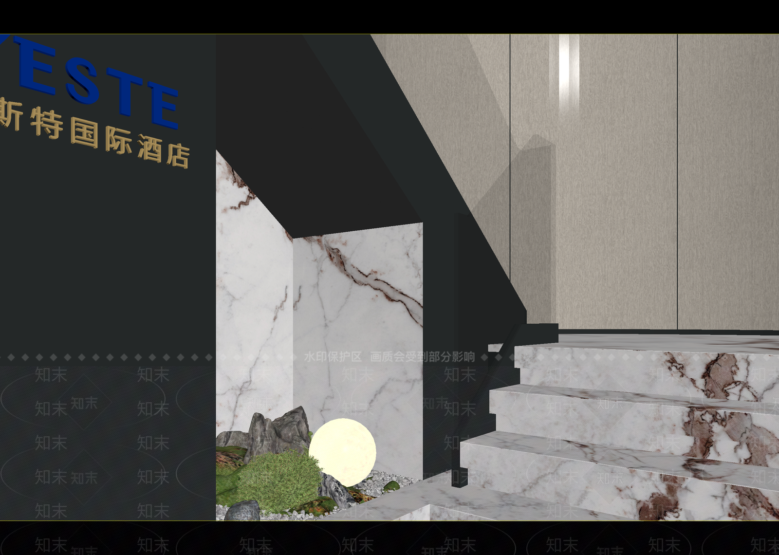 现代酒店大堂3D模型下载【ID:1215191191】