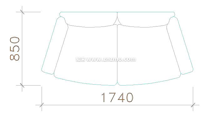 双人沙发cad施工图下载【ID:179991177】