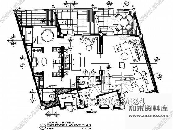 施工图五星假日酒店豪华套房3施工图cad施工图下载【ID:532053624】