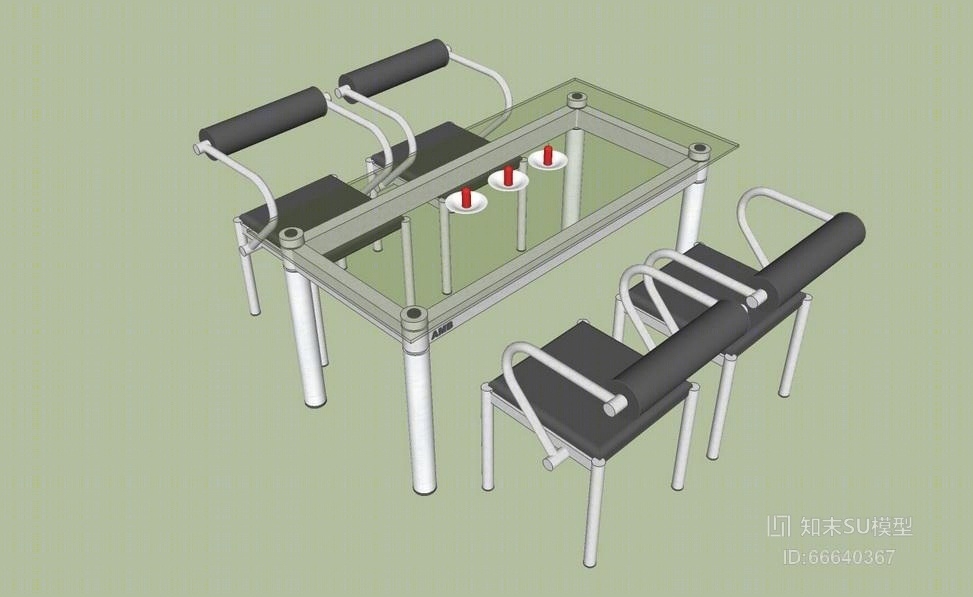 餐桌SU模型下载【ID:66640367】