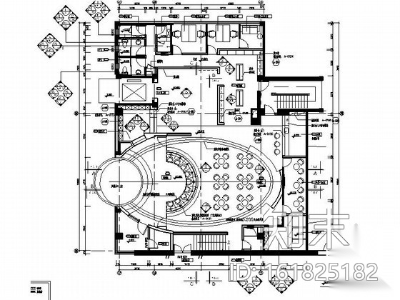 [成都]欢乐谷某局部办公空间室内施工图cad施工图下载【ID:161825182】