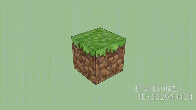 微型草块SU模型下载【ID:222939121】