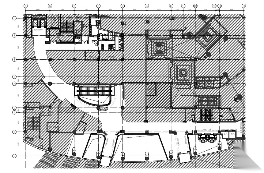 [福州]三层现代风格中心商场施工图(含效果图+SU模型)cad施工图下载【ID:160705137】