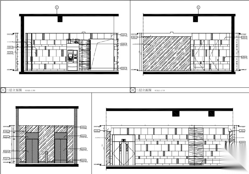 [福州]三层现代风格中心商场施工图(含效果图+SU模型)cad施工图下载【ID:160705137】