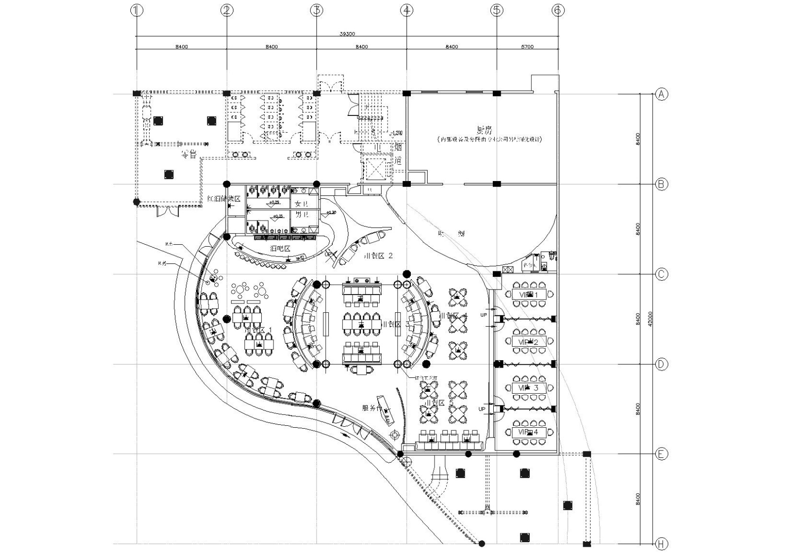 [江苏]泰思特西餐厅裝修設計圖紙施工图cad施工图下载【ID:160422177】