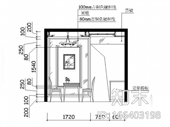 古典美式风格复式住宅样板间施工图（含效果图）cad施工图下载【ID:166403198】