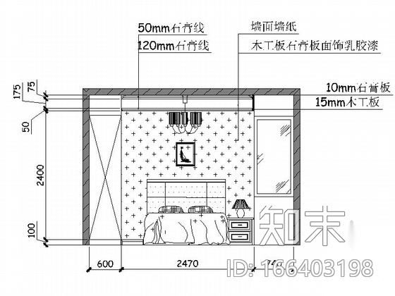 古典美式风格复式住宅样板间施工图（含效果图）cad施工图下载【ID:166403198】