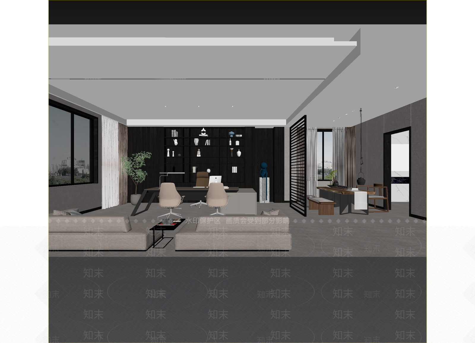 现代办公室3D模型下载【ID:1214749108】