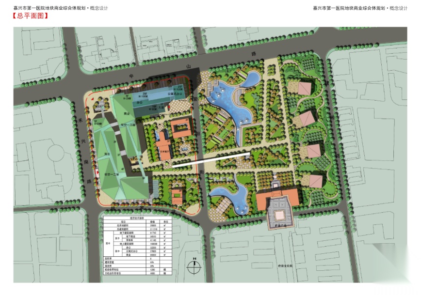 [浙江]嘉兴第一医院及子城地块概念设计cad施工图下载【ID:166330188】