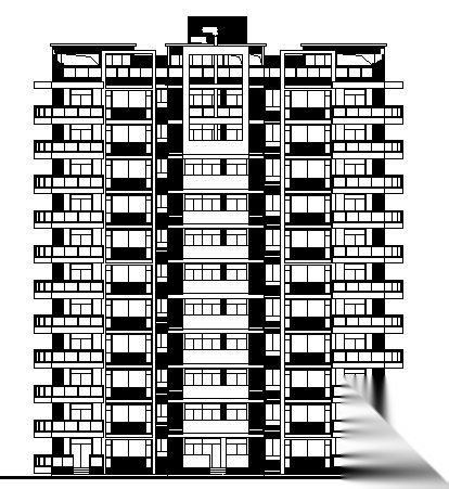 某小区十一层住宅楼建筑施工图cad施工图下载【ID:149847100】