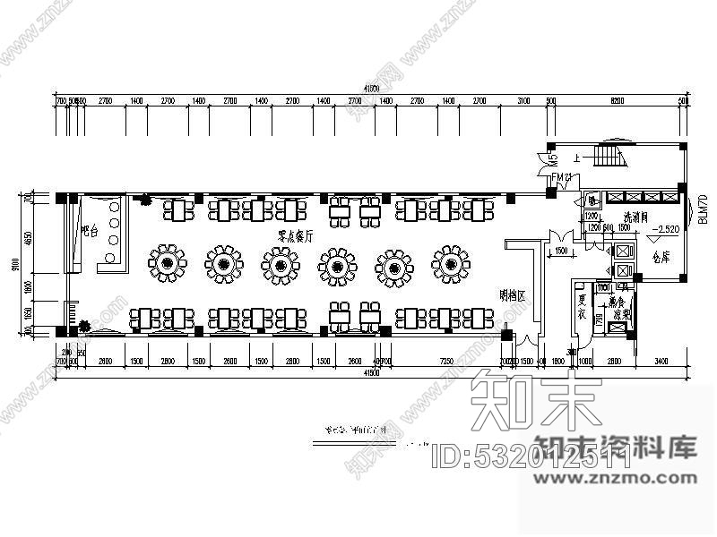 施工图莱州某餐厅装修图cad施工图下载【ID:532012511】