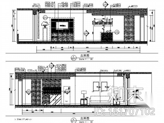 [海南]滨海度假中心典雅一居室样板间装修施工图cad施工图下载【ID:161707102】