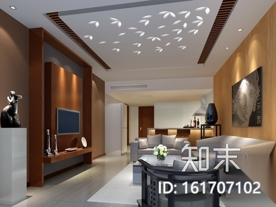 [海南]滨海度假中心典雅一居室样板间装修施工图cad施工图下载【ID:161707102】