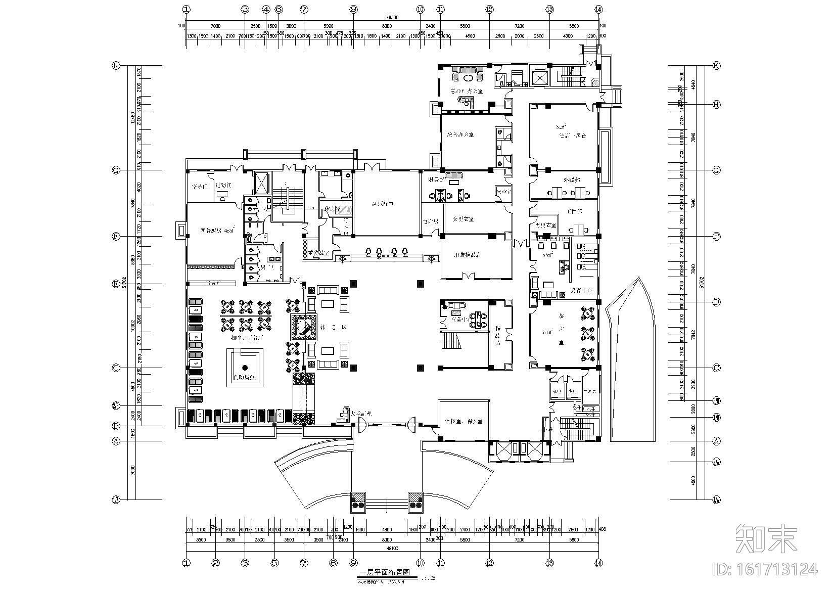 [福建]福州四星级国际大酒店装修工程施工图cad施工图下载【ID:161713124】