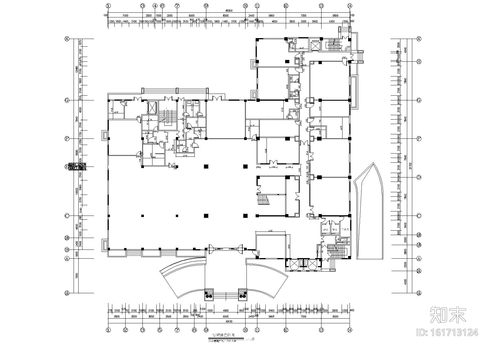 [福建]福州四星级国际大酒店装修工程施工图cad施工图下载【ID:161713124】