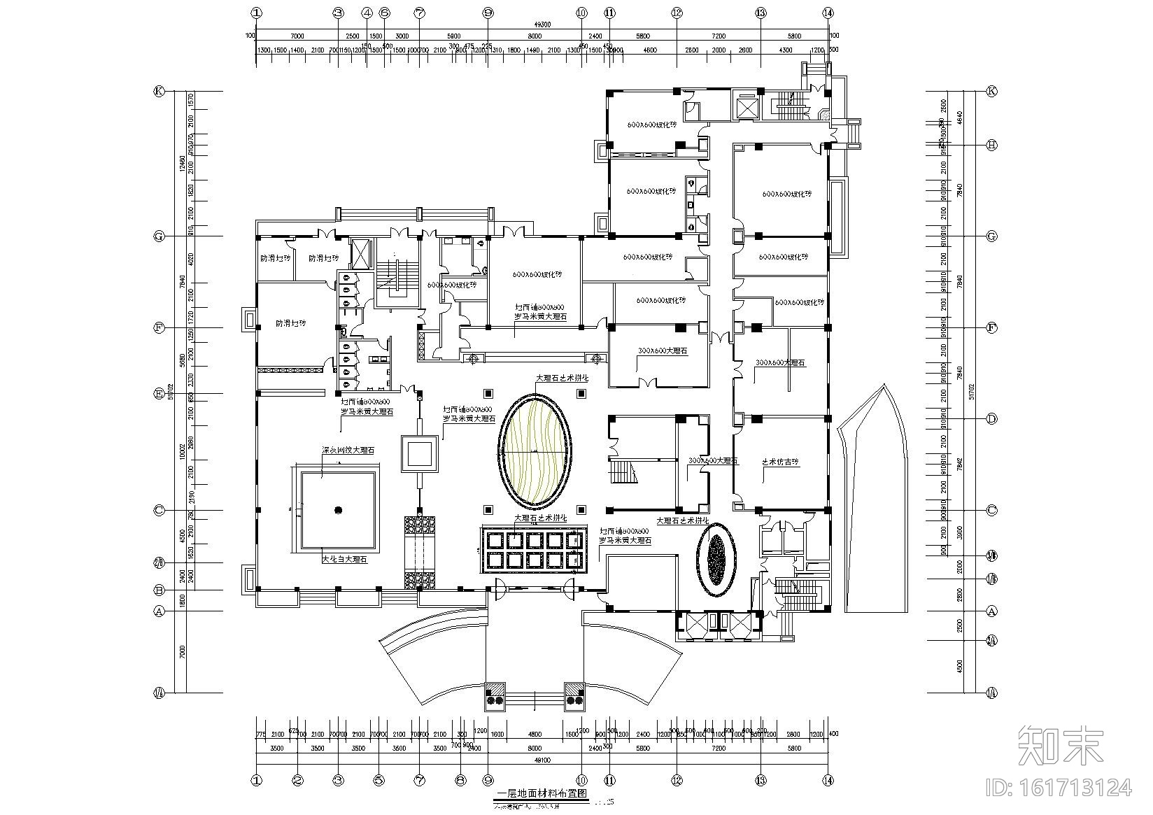 [福建]福州四星级国际大酒店装修工程施工图cad施工图下载【ID:161713124】