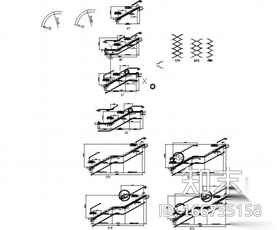 各种楼梯配筋图cad施工图下载【ID:166755158】