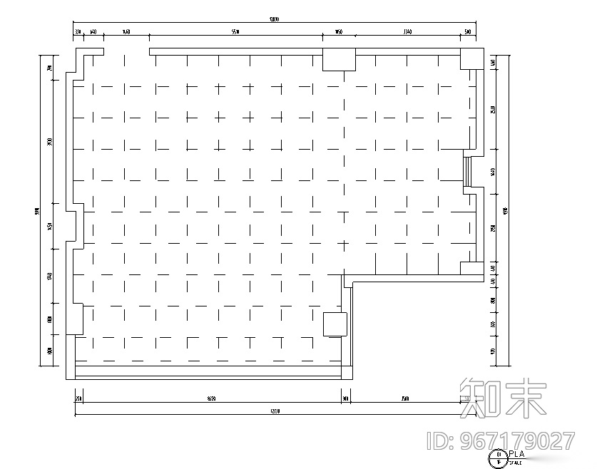 一野设计公司办公空间设计施工图（附效果图）cad施工图下载【ID:967179027】