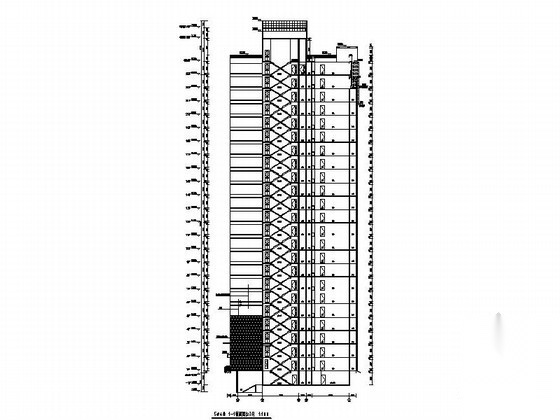 某二十三层公寓建筑施工图cad施工图下载【ID:167356120】