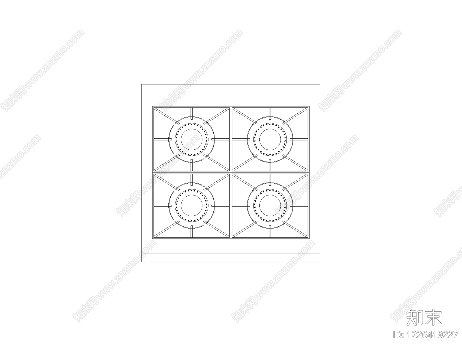 厨房设施cad施工图下载【ID:1226419227】