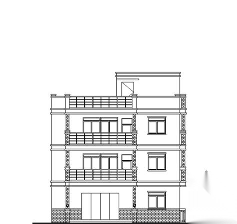 [福建省]某三层新农村住宅楼建筑方案图cad施工图下载【ID:149898149】