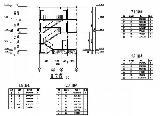 [福建省]某三层新农村住宅楼建筑方案图cad施工图下载【ID:165938188】