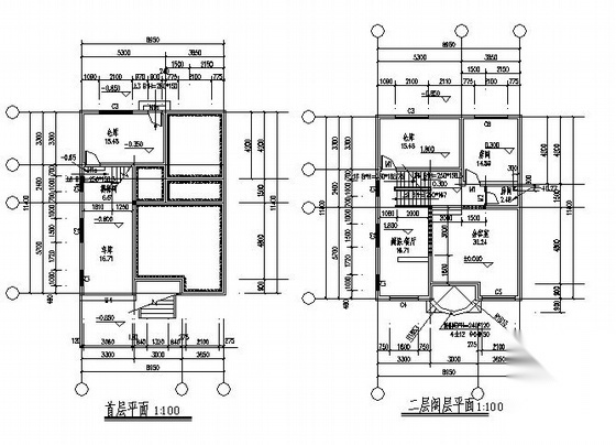 [福建省]某三层新农村住宅楼建筑方案图cad施工图下载【ID:149898149】