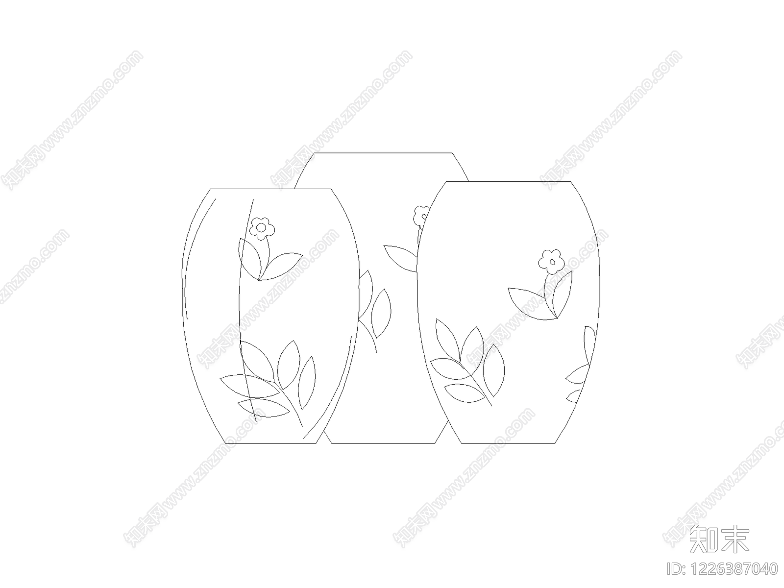摆件cad施工图下载【ID:1226387040】