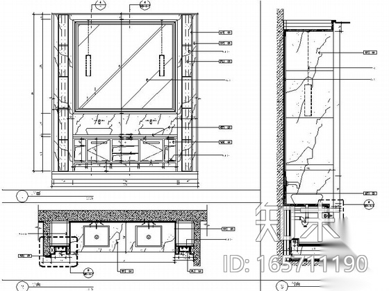 [江苏]科技文化艺术中心高档贵宾休息厅装修施工图（含效...cad施工图下载【ID:165711190】