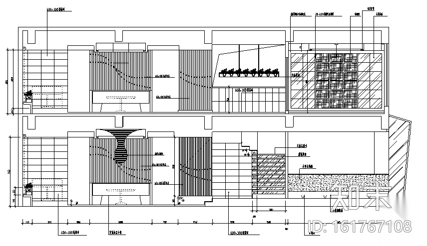 混搭风格时尚火锅店设计施工图（附效果图）施工图下载【ID:161767108】