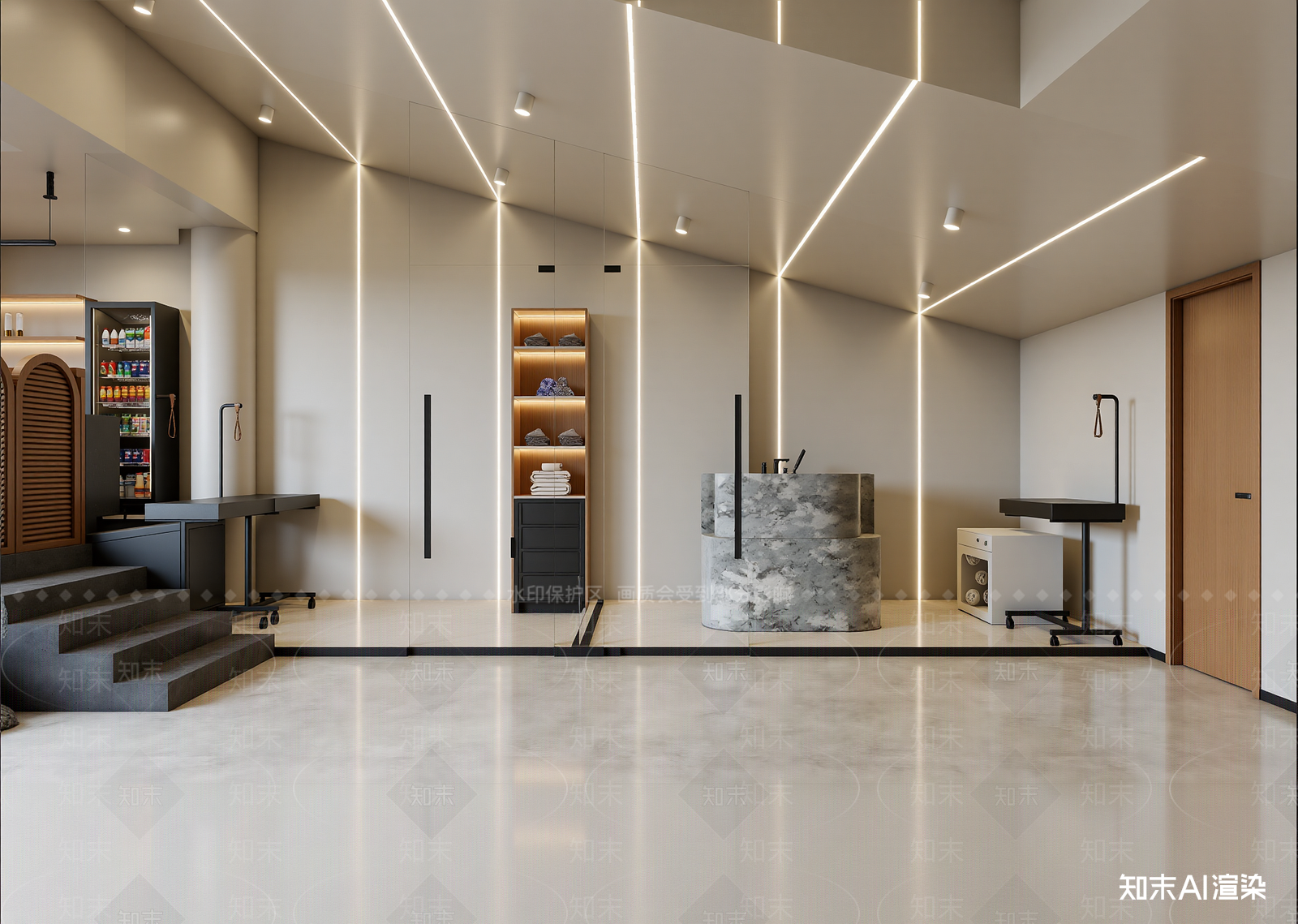 现代酒店大堂3D模型下载【ID:1215171424】