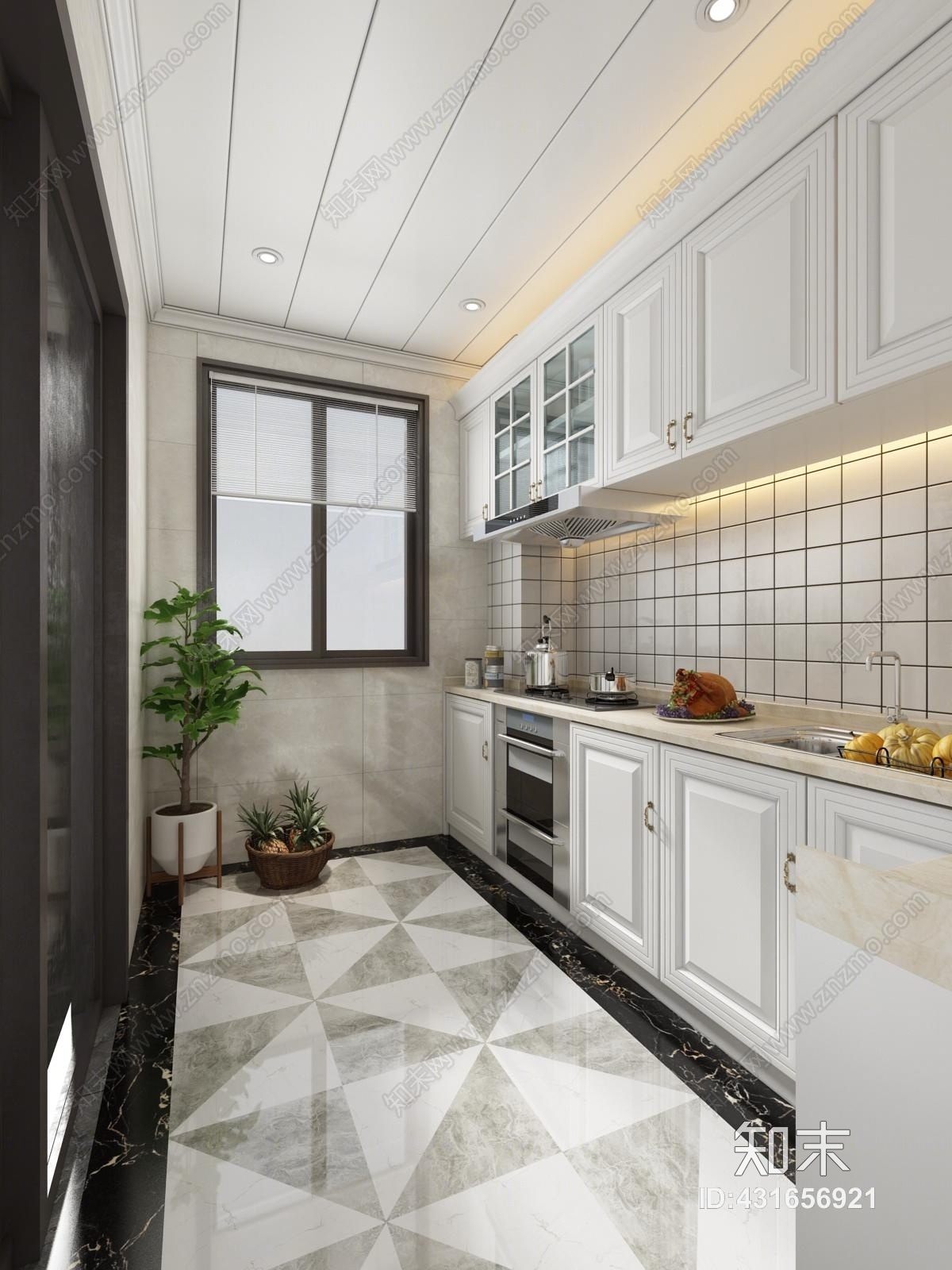 现代厨房模型3D模型下载【ID:431656921】