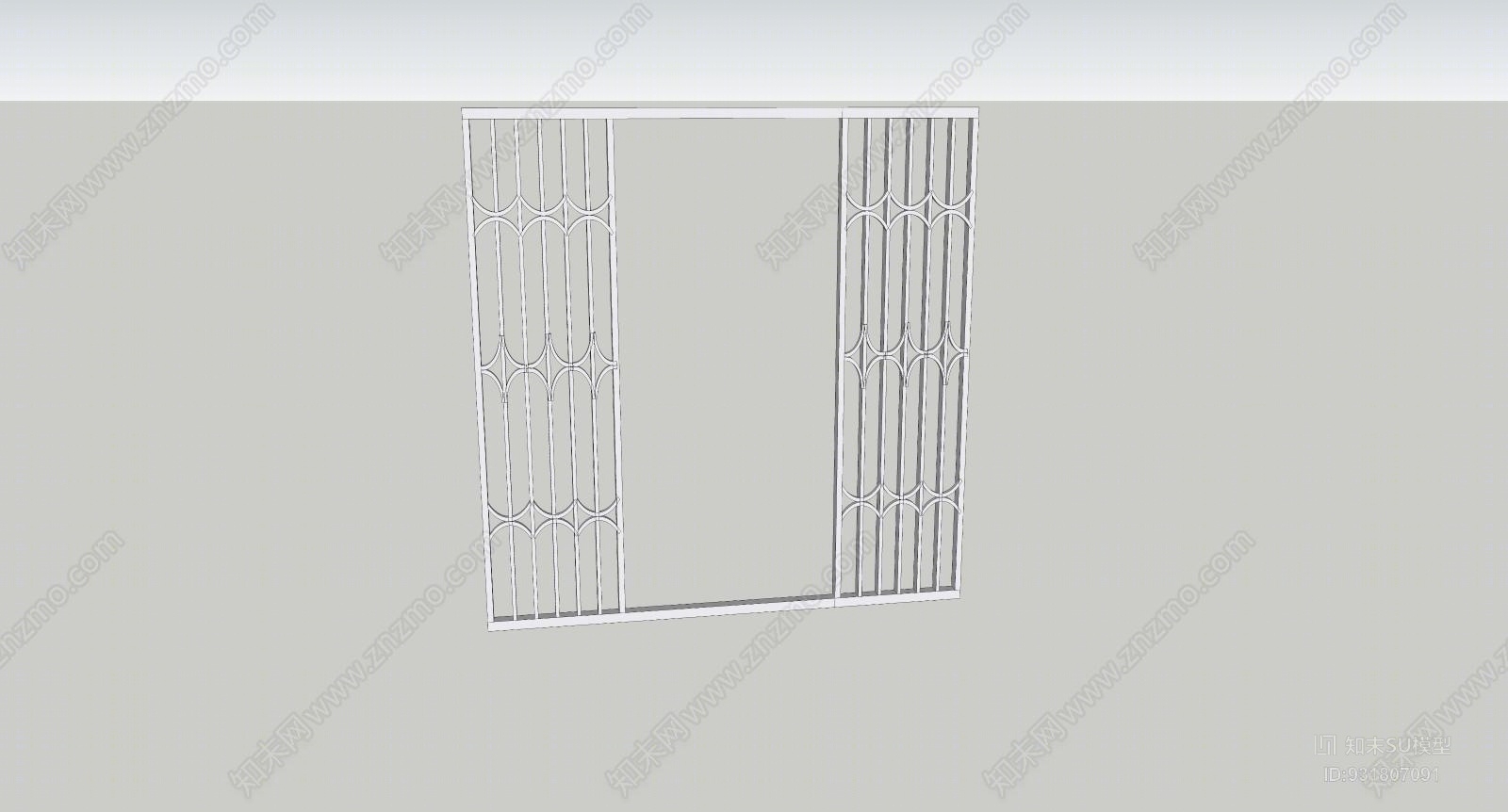 铁闸门SU模型下载【ID:931807091】