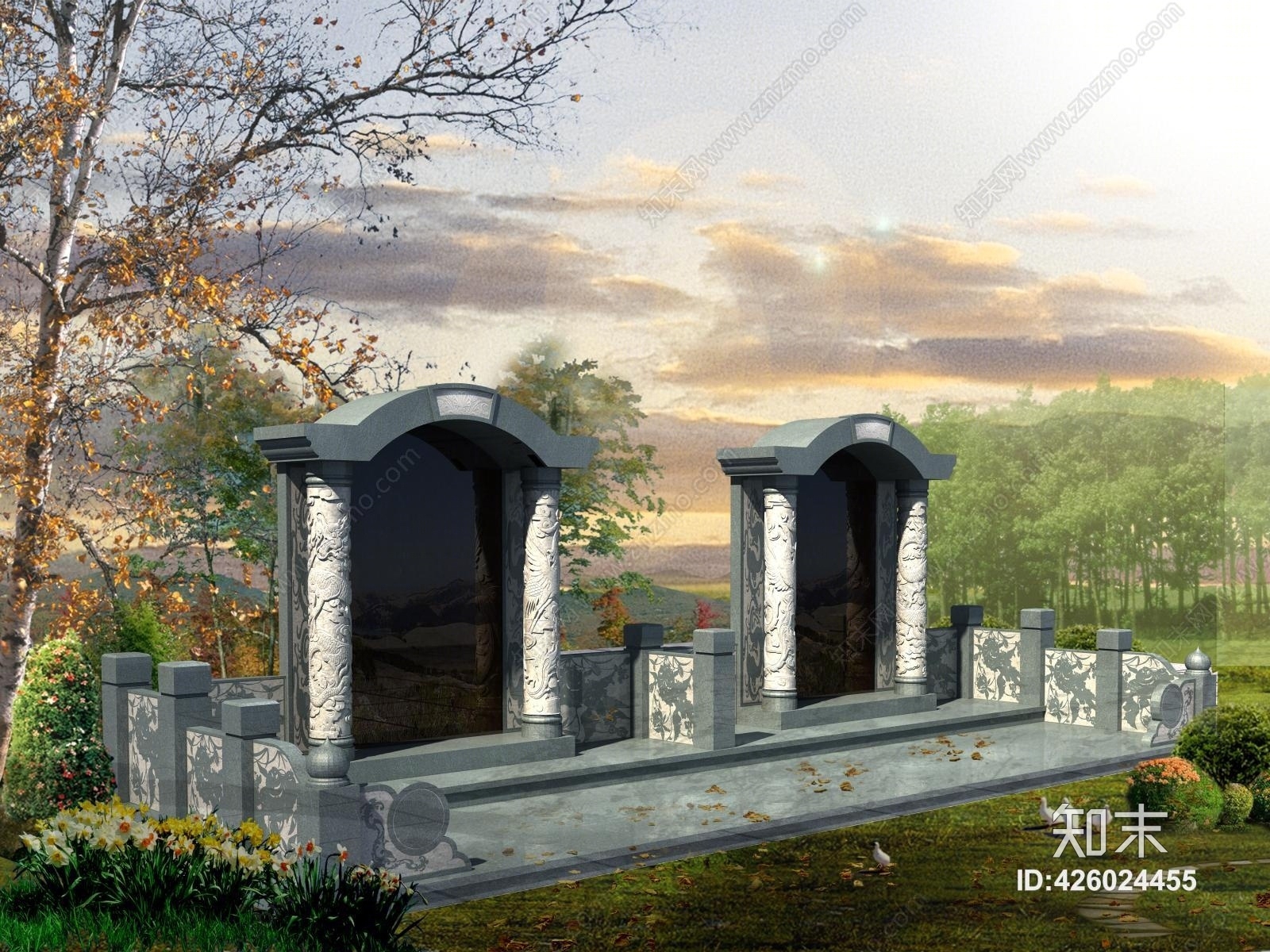 墓碑3D模型下载【ID:426024455】