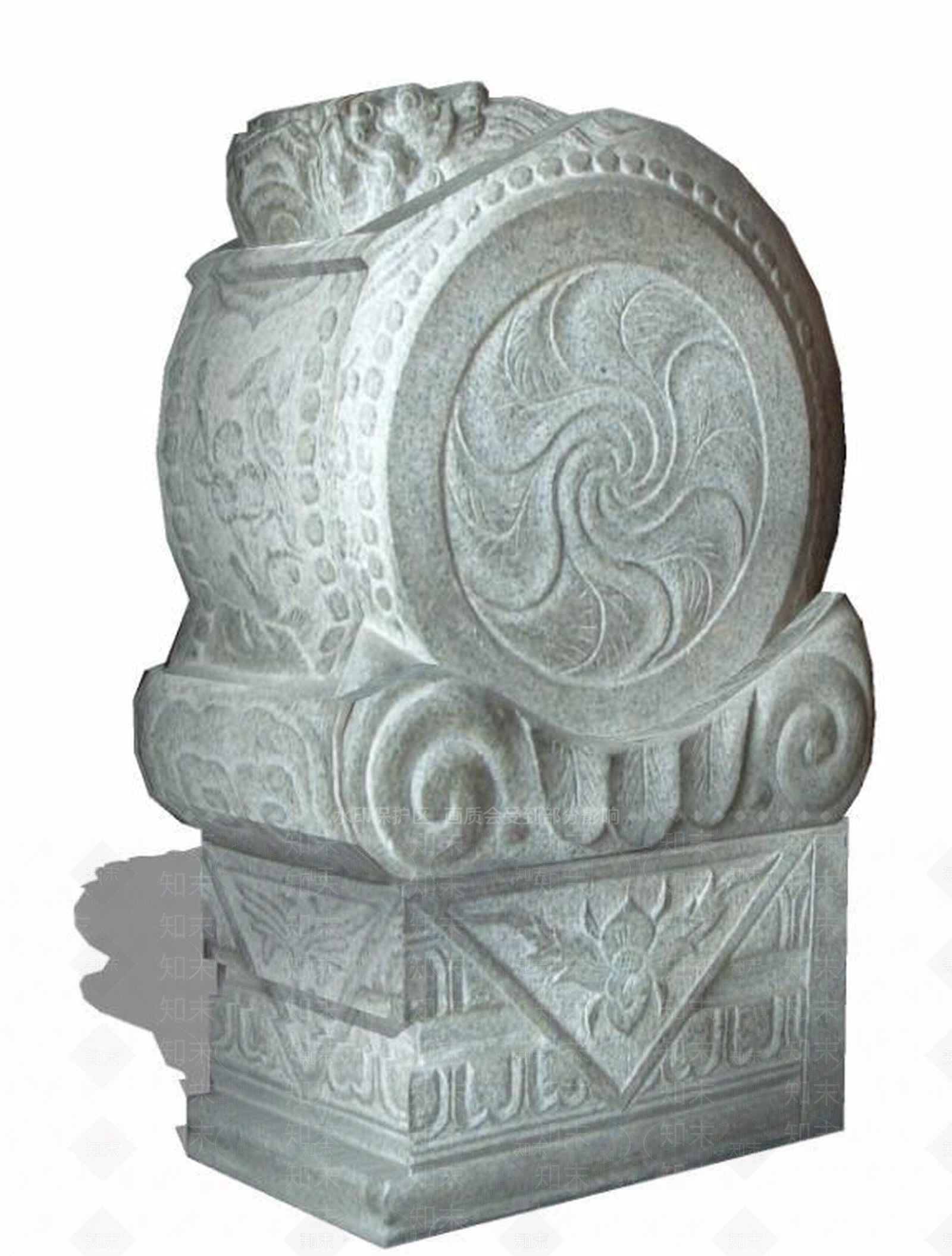 中式风格石鼓SU模型下载【ID:332303719】