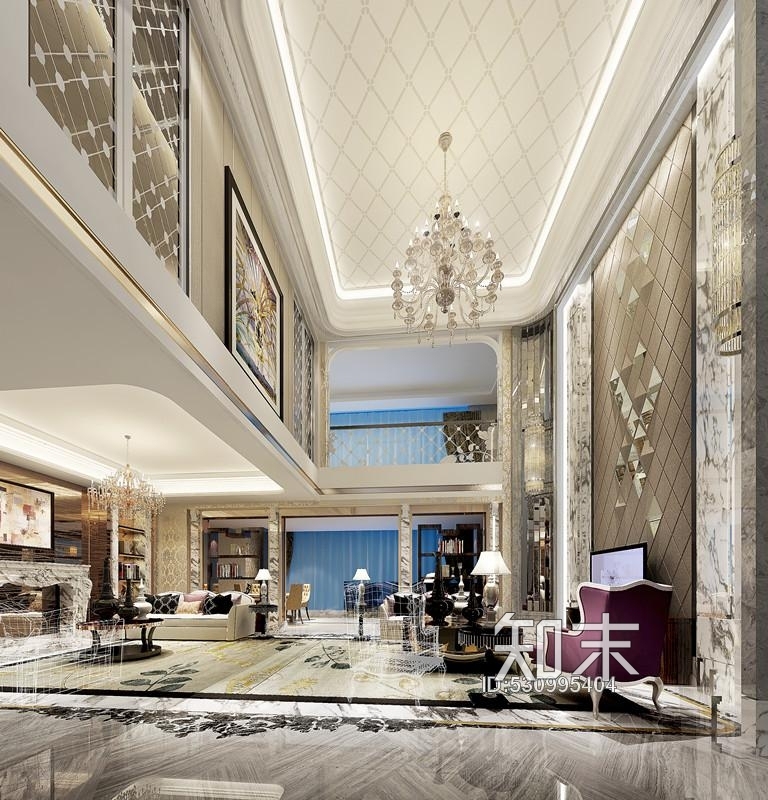 [法式风格]--法式新古典风格复式别墅施工图施工图下载【ID:530995404】