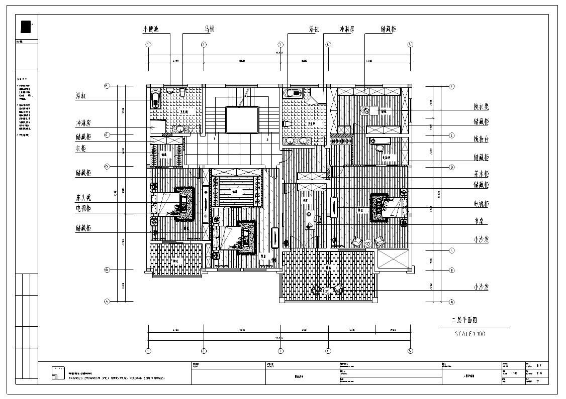 望江府邸欧式风格别墅室内设计施工图及效果图cad施工图下载【ID:161785149】