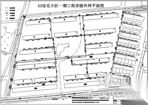 住宅小区采暖室外管网设计图纸施工图下载【ID:167554196】