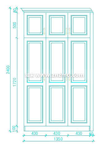 衣柜施工图下载【ID:181532186】