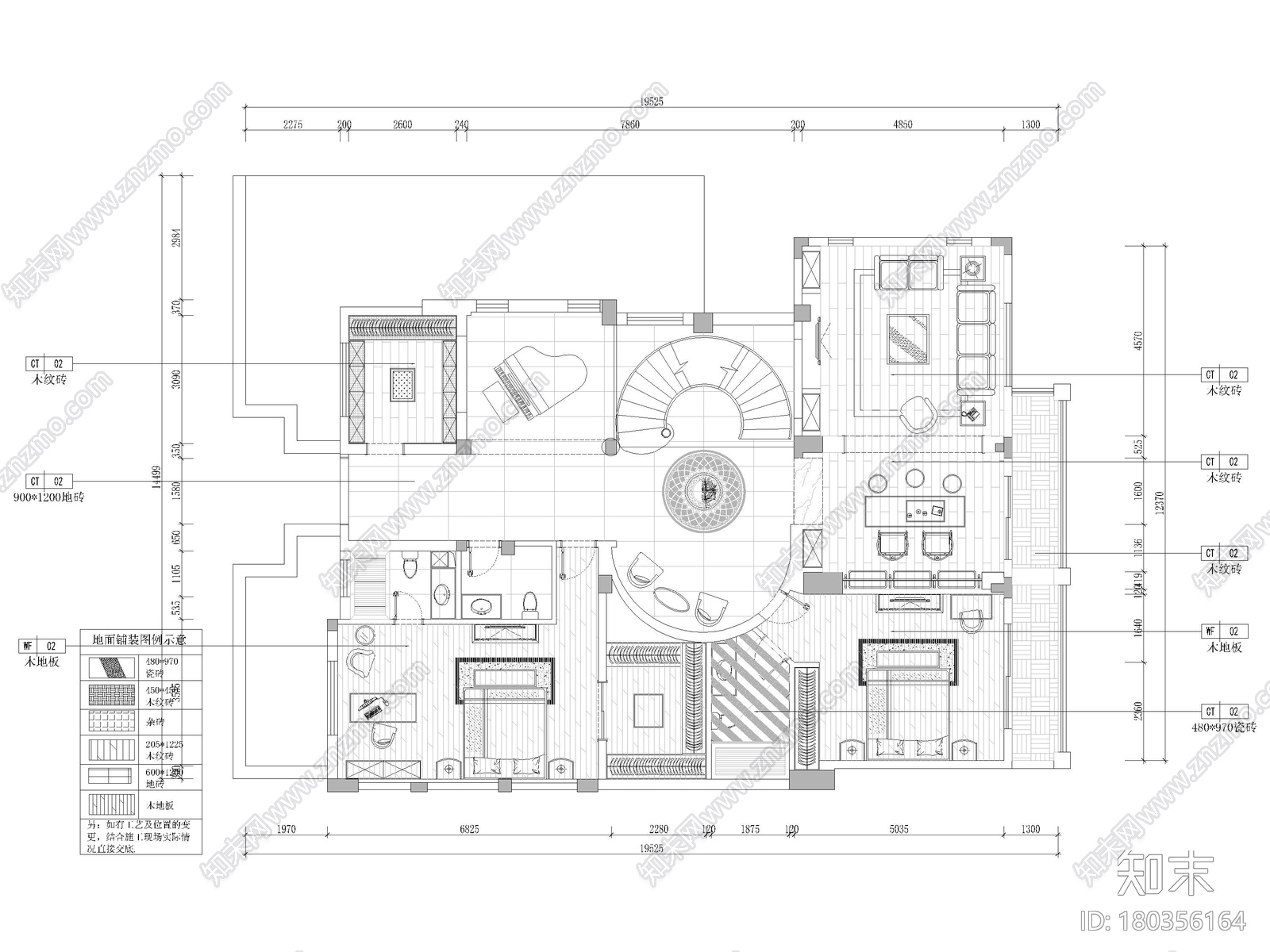 [成都]圣安德鲁二层五居别墅施工图+3D模型施工图下载【ID:180356164】